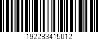 Código de barras (EAN, GTIN, SKU, ISBN): '192283415012'