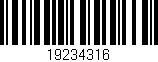 Código de barras (EAN, GTIN, SKU, ISBN): '19234316'