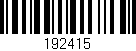 Código de barras (EAN, GTIN, SKU, ISBN): '192415'