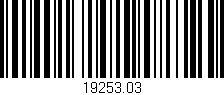Código de barras (EAN, GTIN, SKU, ISBN): '19253.03'