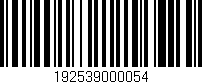 Código de barras (EAN, GTIN, SKU, ISBN): '192539000054'