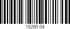 Código de barras (EAN, GTIN, SKU, ISBN): '19265.04'