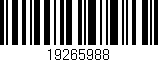 Código de barras (EAN, GTIN, SKU, ISBN): '19265988'