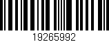 Código de barras (EAN, GTIN, SKU, ISBN): '19265992'