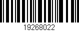 Código de barras (EAN, GTIN, SKU, ISBN): '19268022'