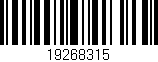 Código de barras (EAN, GTIN, SKU, ISBN): '19268315'