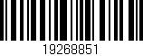 Código de barras (EAN, GTIN, SKU, ISBN): '19268851'