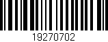 Código de barras (EAN, GTIN, SKU, ISBN): '19270702'