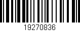 Código de barras (EAN, GTIN, SKU, ISBN): '19270836'