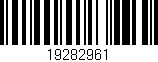 Código de barras (EAN, GTIN, SKU, ISBN): '19282961'