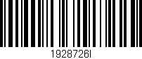 Código de barras (EAN, GTIN, SKU, ISBN): '1928726I'