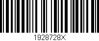 Código de barras (EAN, GTIN, SKU, ISBN): '1928728X'