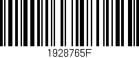 Código de barras (EAN, GTIN, SKU, ISBN): '1928765F'