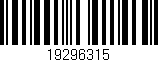 Código de barras (EAN, GTIN, SKU, ISBN): '19296315'