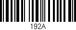 Código de barras (EAN, GTIN, SKU, ISBN): '192A'