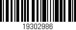 Código de barras (EAN, GTIN, SKU, ISBN): '19302986'