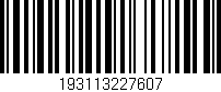 Código de barras (EAN, GTIN, SKU, ISBN): '193113227607'