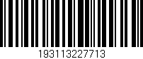 Código de barras (EAN, GTIN, SKU, ISBN): '193113227713'