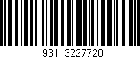 Código de barras (EAN, GTIN, SKU, ISBN): '193113227720'