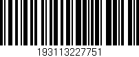 Código de barras (EAN, GTIN, SKU, ISBN): '193113227751'