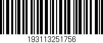 Código de barras (EAN, GTIN, SKU, ISBN): '193113251756'