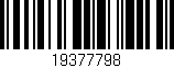 Código de barras (EAN, GTIN, SKU, ISBN): '19377798'
