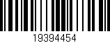 Código de barras (EAN, GTIN, SKU, ISBN): '19394454'
