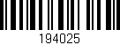 Código de barras (EAN, GTIN, SKU, ISBN): '194025'