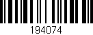 Código de barras (EAN, GTIN, SKU, ISBN): '194074'