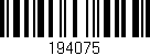 Código de barras (EAN, GTIN, SKU, ISBN): '194075'