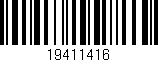 Código de barras (EAN, GTIN, SKU, ISBN): '19411416'