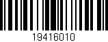 Código de barras (EAN, GTIN, SKU, ISBN): '19416010'