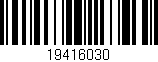 Código de barras (EAN, GTIN, SKU, ISBN): '19416030'