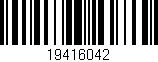 Código de barras (EAN, GTIN, SKU, ISBN): '19416042'