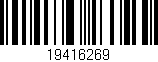 Código de barras (EAN, GTIN, SKU, ISBN): '19416269'