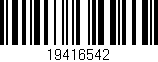 Código de barras (EAN, GTIN, SKU, ISBN): '19416542'