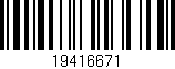 Código de barras (EAN, GTIN, SKU, ISBN): '19416671'