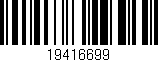 Código de barras (EAN, GTIN, SKU, ISBN): '19416699'