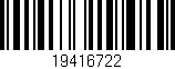 Código de barras (EAN, GTIN, SKU, ISBN): '19416722'