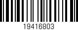 Código de barras (EAN, GTIN, SKU, ISBN): '19416803'