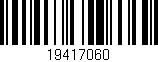 Código de barras (EAN, GTIN, SKU, ISBN): '19417060'