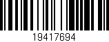 Código de barras (EAN, GTIN, SKU, ISBN): '19417694'