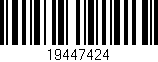 Código de barras (EAN, GTIN, SKU, ISBN): '19447424'