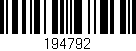 Código de barras (EAN, GTIN, SKU, ISBN): '194792'