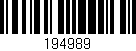 Código de barras (EAN, GTIN, SKU, ISBN): '194989'