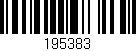 Código de barras (EAN, GTIN, SKU, ISBN): '195383'