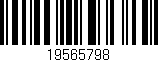 Código de barras (EAN, GTIN, SKU, ISBN): '19565798'