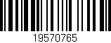 Código de barras (EAN, GTIN, SKU, ISBN): '19570765'