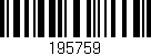 Código de barras (EAN, GTIN, SKU, ISBN): '195759'