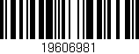 Código de barras (EAN, GTIN, SKU, ISBN): '19606981'